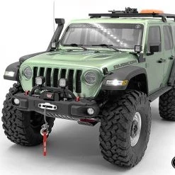 RC4WD OEM Narrow Front Winch Bumper with Trail Bar for Axial 1/10 SCX10 III Jeep JLU Wrangler -Cars Truck shop online VVV C1103 15