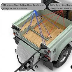RC4WD Cargo Bed Wood Decking for RC4WD Gelande II 2015 Land Rover Defender D90 (Pick-Up) 19 RC4WD Cargo Bed Wood Decking for RC4WD Gelande II 2015 Land Rover Defender D90 (Pick-Up) -Cars Truck shop online VVV C1144 8