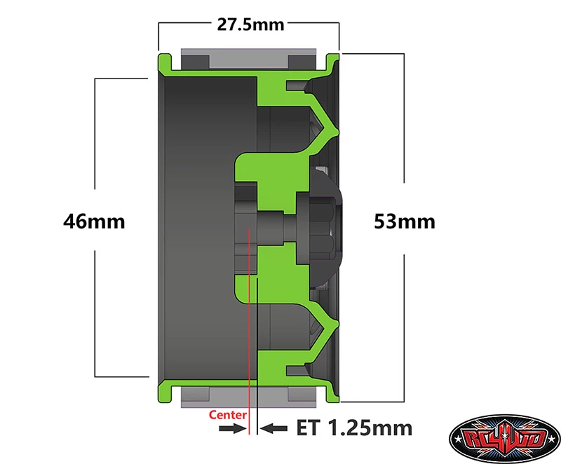 RC4WD Rad 1.9" Aluminum Internal Beadlock Wheels (Silver) (4) 11 RC4WD Rad 1.9" Aluminum Internal Beadlock Wheels (Silver) (4) - Image 9