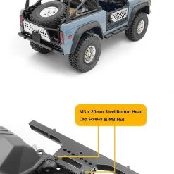 RC4WD KS Rear Metal Bumper for Axial SCX10 III Early Ford Bronco (Black) -Cars Truck shop online VVV C1294 5 1