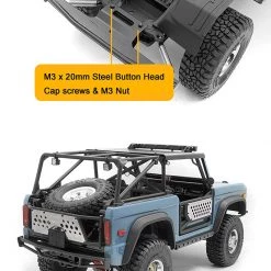 RC4WD Rough Stuff Metal Rear Tube Bumper for Axial SCX10 III Early Ford Bronco (Black) -Cars Truck shop online VVV C1297 5 1