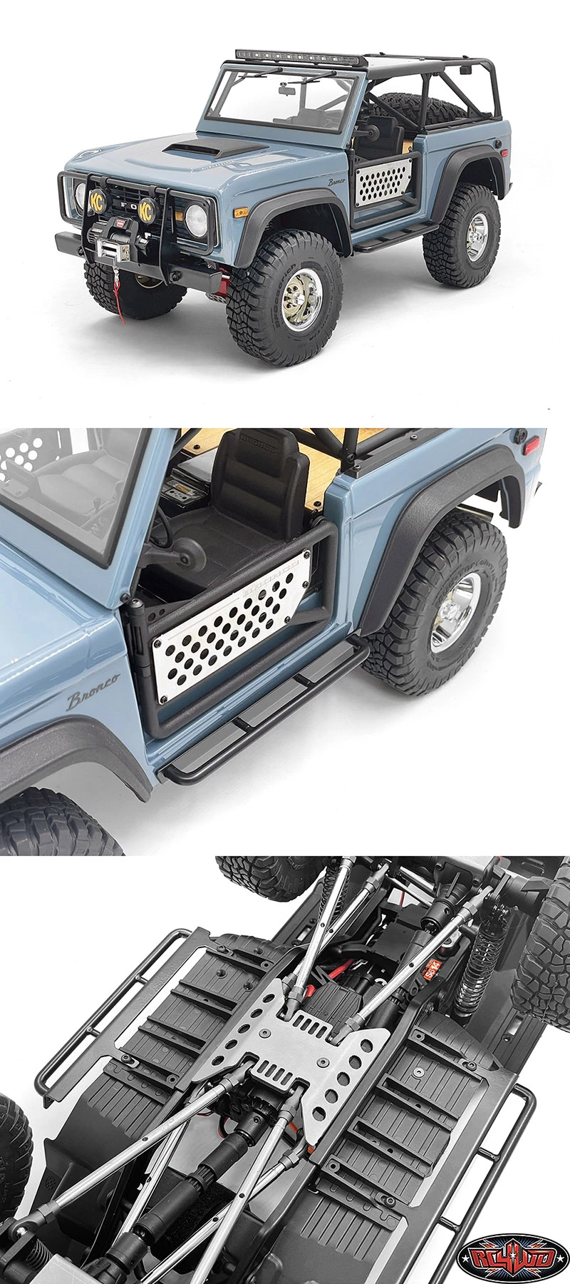 RC4WD Krabs Side Metal Sliders for Axial SCX10 III Early Ford Bronco (Black) 8 RC4WD Krabs Side Metal Sliders for Axial SCX10 III Early Ford Bronco (Black) - Image 6