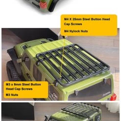 RC4WD Adventure Metal Roof Rack for Axial SCX6 JEEP Wrangler JLU -Cars Truck shop online VVV C1299 6 1