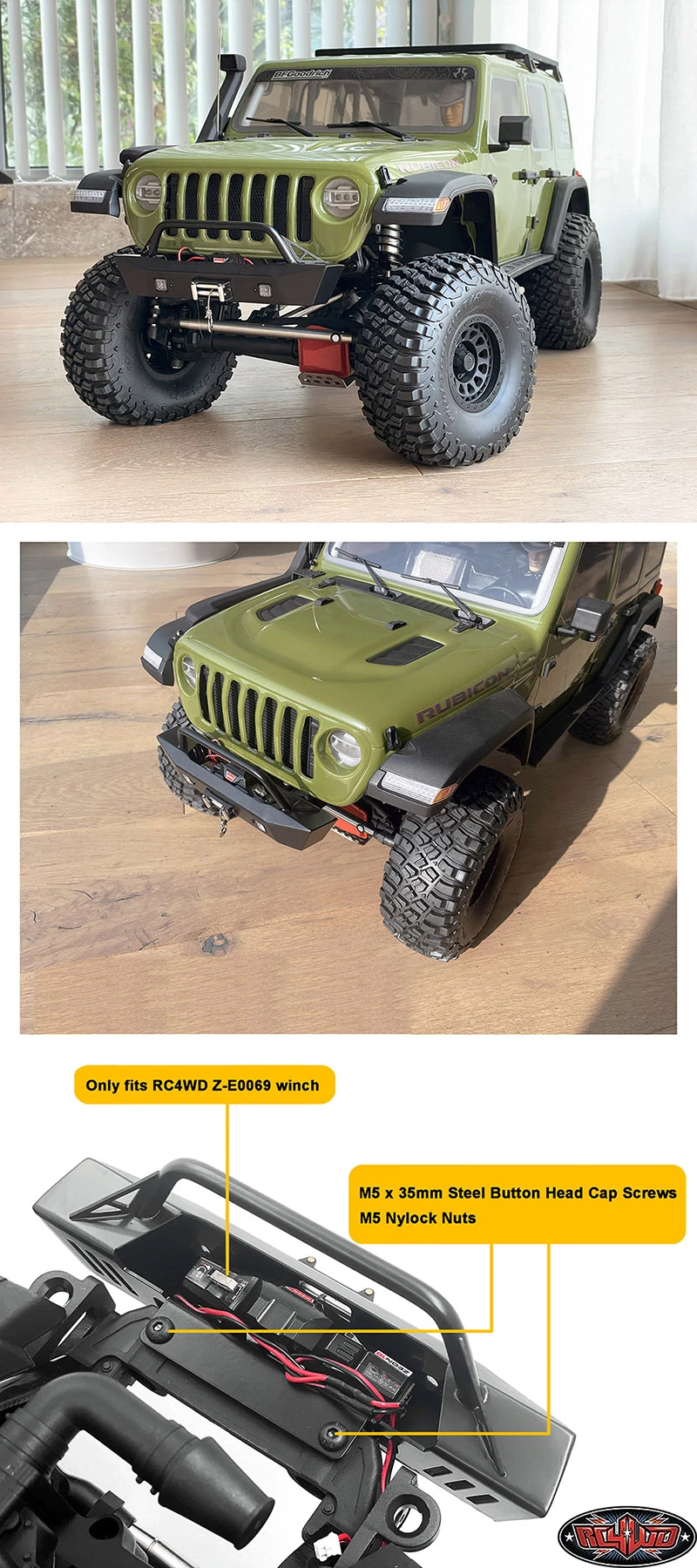 RC4WD Eon Metal Front Stinger Bumper with LEDs for Axial SCX6 JEEP Wrangler JLU 13 RC4WD Eon Metal Front Stinger Bumper with LEDs for Axial SCX6 JEEP Wrangler JLU - Image 11