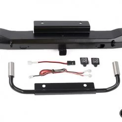 RC4WD Eon Metal Rear hitch Bumper with LEDs and Dual Exhaust for Axial SCX6 JEEP Wrangler JLU
