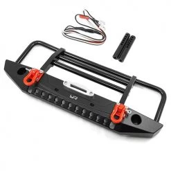 Yeah Racing Aluminum Alloy Front Bumper w/ LED Light (Black) TRX-4 / SCX10 II