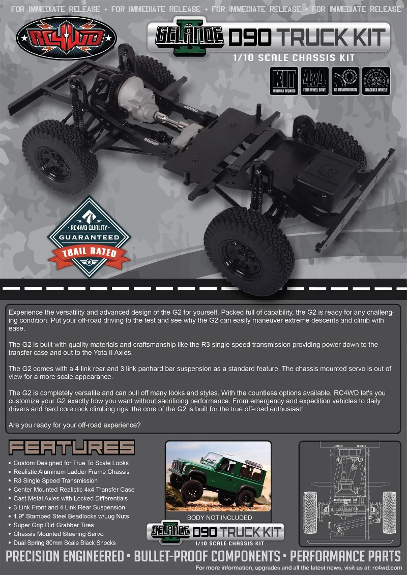 RC4WD Gelande II Truck Kit Chassis Only Kit 11 RC4WD Gelande II Truck Kit Chassis Only Kit - Image 9