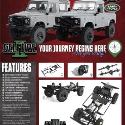 RC4WD Gelande II Truck Kit with 2015 Land Rover Defender D90 Body Set -Cars Truck shop online Z K0064 1 1