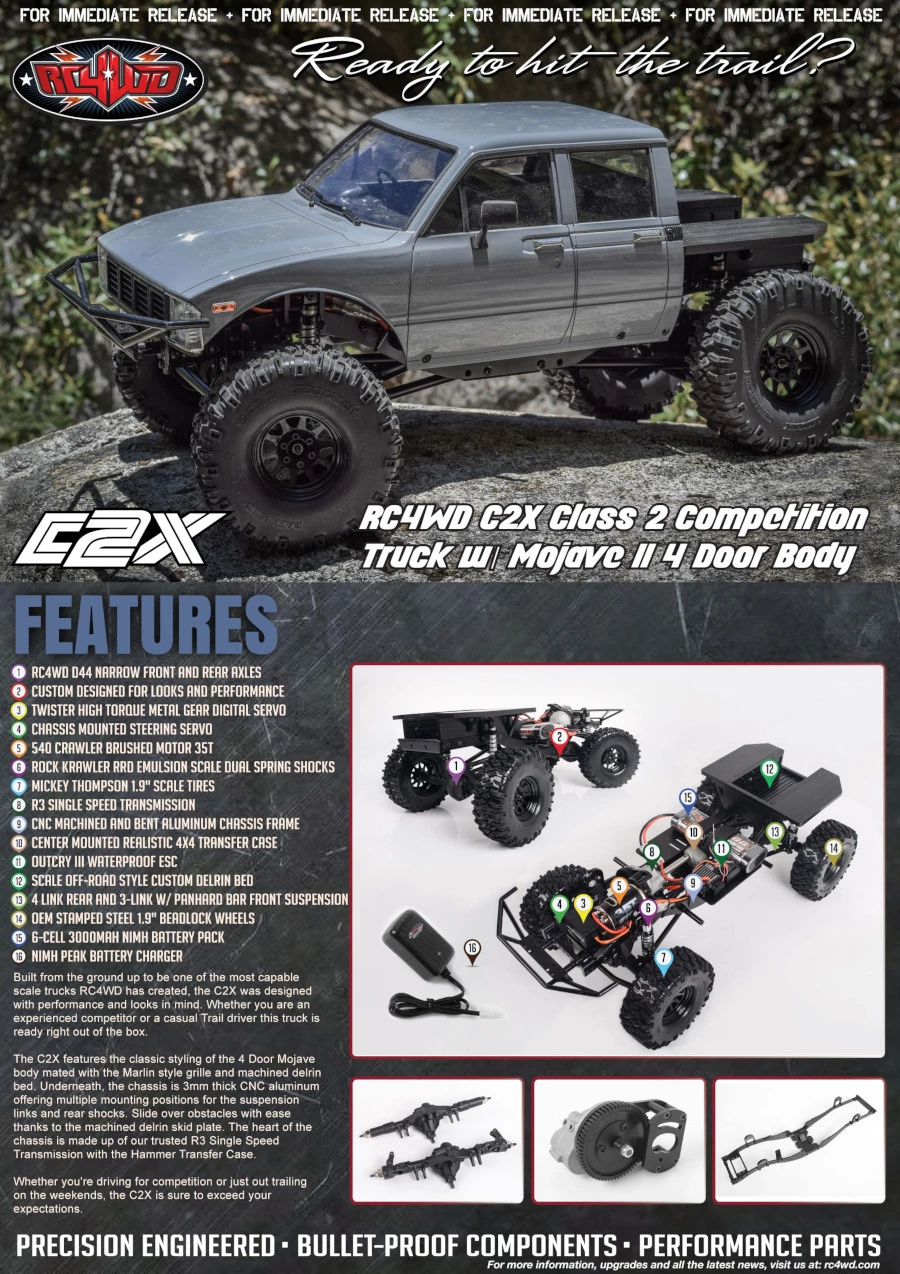 RC4WD C2X Class 2 Competition Truck with Mojave II 4 Door Body RTR 17 RC4WD C2X Class 2 Competition Truck with Mojave II 4 Door Body RTR - Image 15