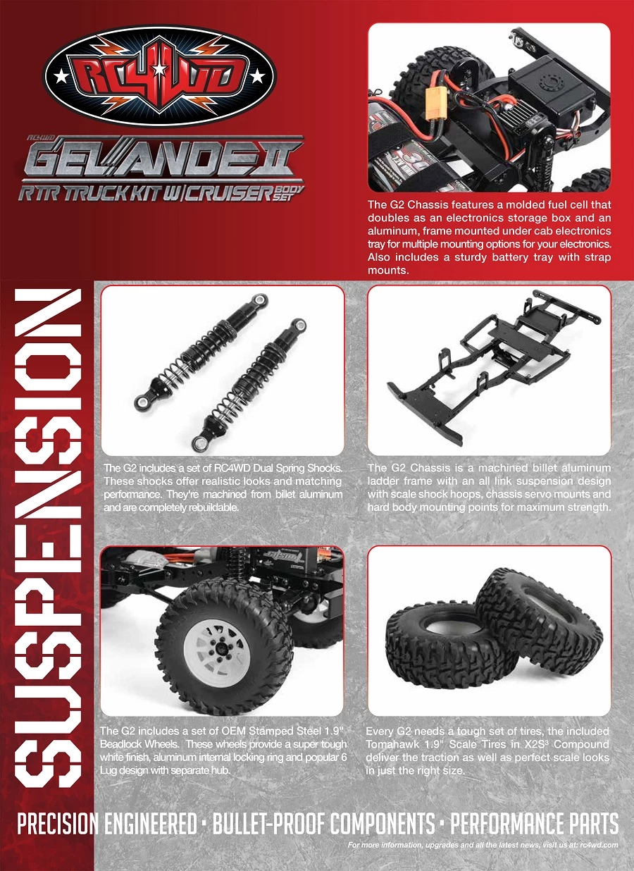 RC4WD Gelande II RTR with Cruiser Body Set - Red 25 RC4WD Gelande II RTR with Cruiser Body Set - Red - Image 23