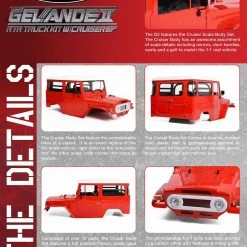 RC4WD Gelande II RTR with Cruiser Body Set - Red 50 RC4WD Gelande II RTR with Cruiser Body Set - Red -Cars Truck shop online Z RTR0047 13