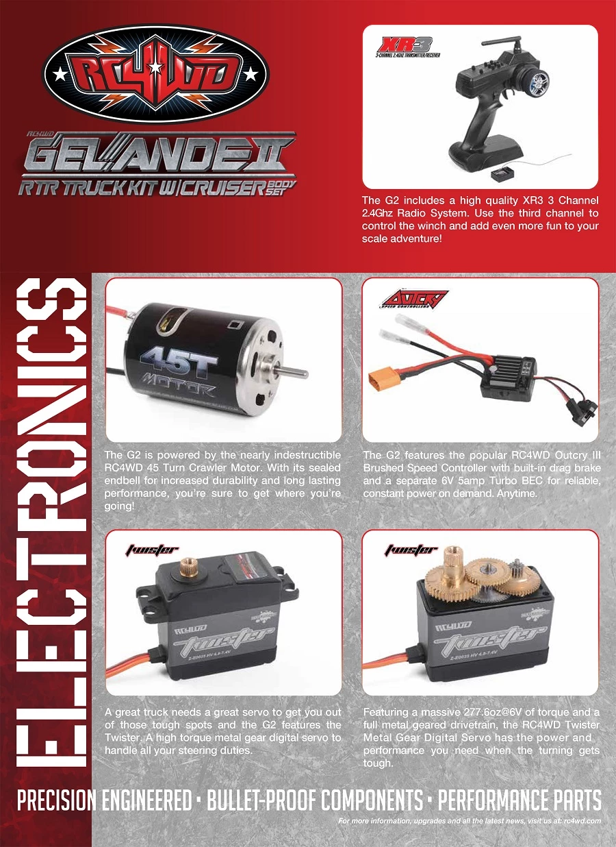 RC4WD Gelande II RTR with Cruiser Body Set - Red 27 RC4WD Gelande II RTR with Cruiser Body Set - Red - Image 25