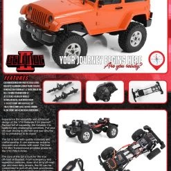 RC4WD 1/18 Gelande II RTR with Black Rock Body Set - Orange -Cars Truck shop online Z RTR0048 1