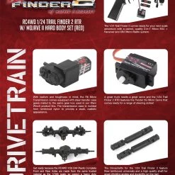 RC4WD 1/24 Trail Finder 2 RTR with Mojave II Hard Body Set (Red) -Cars Truck shop online Z RTR0053 15 5