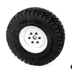 RC4WD Vintage Yota 6 Lug Stamped Steel 1.55" Beadlock Wheels (White) (4) -Cars Truck shop online Z W0288 5