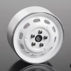 RC4WD Stamped Steel 1.7" 10-Oval Hole Wheels (White) (4) -Cars Truck shop online Z W0311 1
