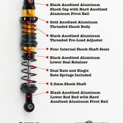 Pit Bull RC BDS KRONIK Shocks - 2 pcs (80mm Red Dot) -Cars Truck shop online pit bull rc shocks 14 580x@2x 1